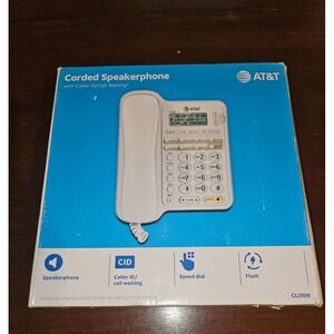 AT&T CL2909 Corded Speakerphone with Caller‎ ID and Call Waiting - White